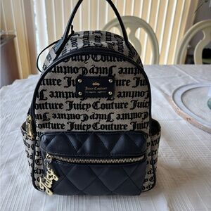 Juicy Couture Black and Cream Backpack
